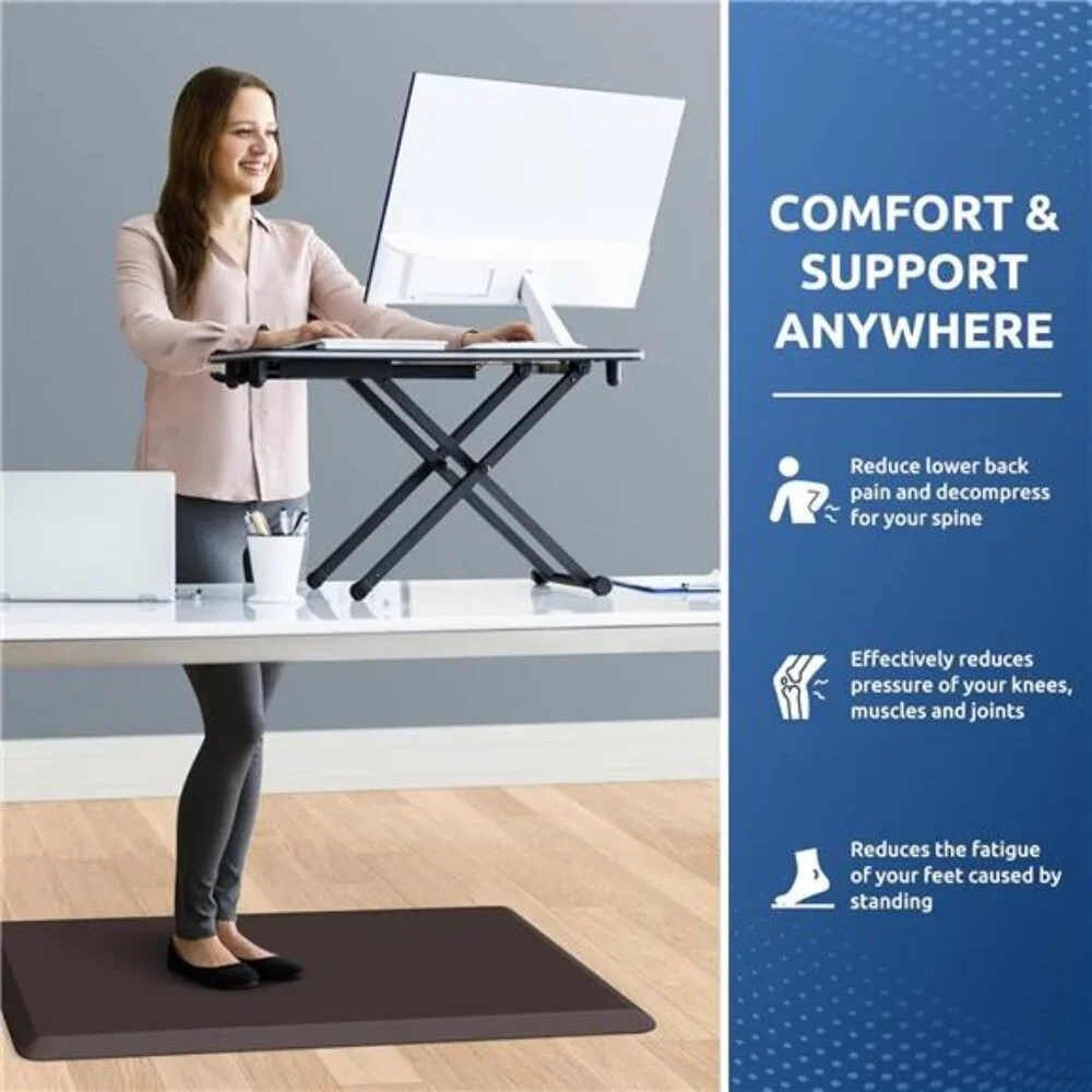 Anti Fatigue Kitchen Mat Thick Cushioned Waterproof Floor Rug Chocolate 20